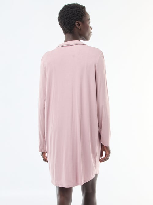 Chemise de nuit mi-longue uni - Kiabi