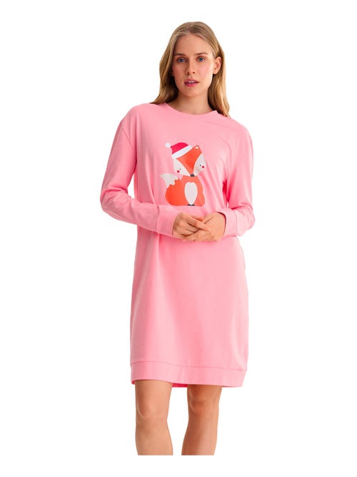 Chemise de nuit M.longues FOXY - Kiabi Chemise de nuit M.longues FOXY - Kiabi