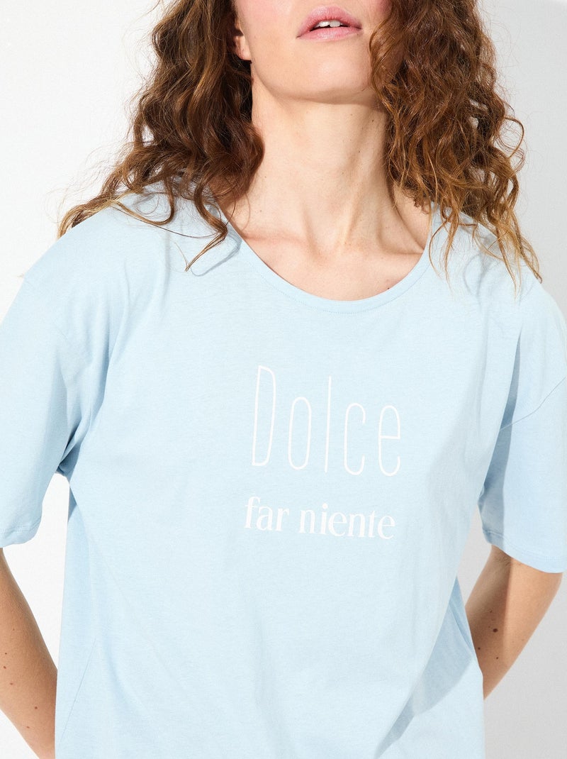 Chemise de nuit MO Fashion Bleu - Kiabi