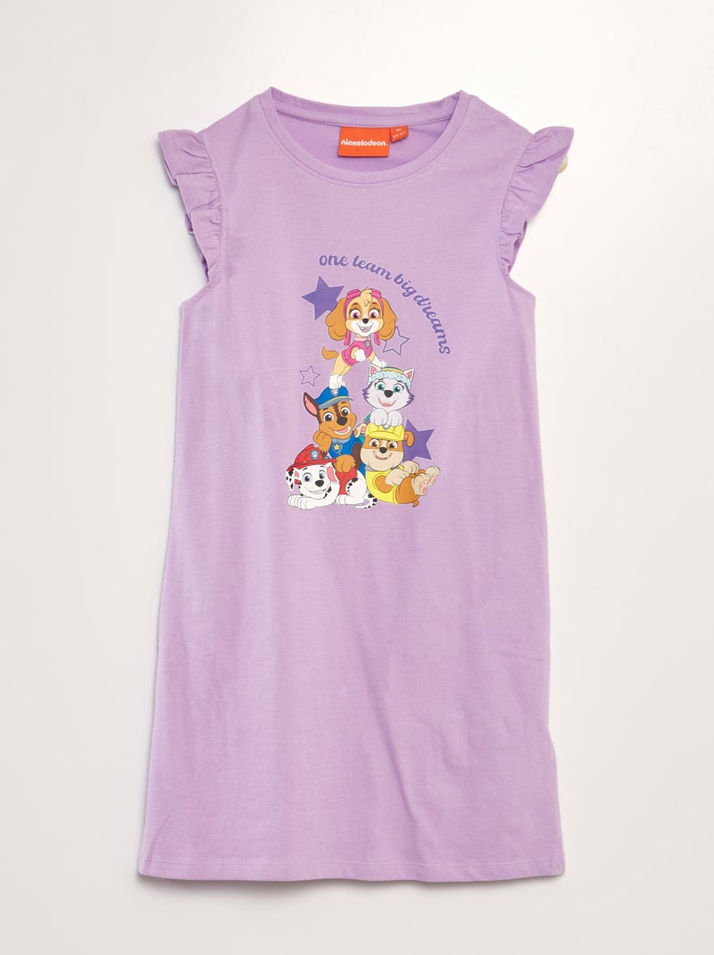 Chemise de nuit 'Pat'patrouille' Violet - Kiabi
