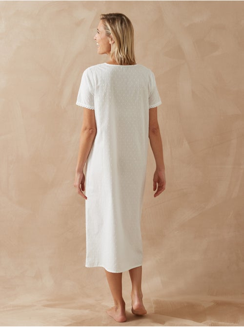 Chemise de nuit plumetis - DAXON - Kiabi