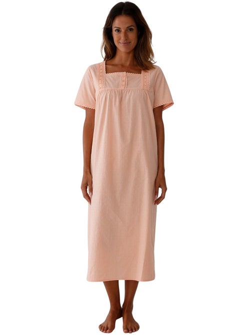 Chemise de nuit plumetis - DAXON - Kiabi