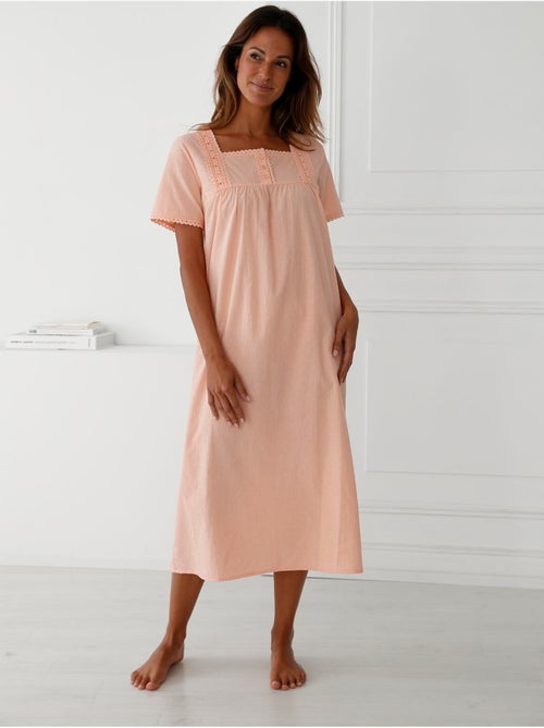 Chemise de nuit plumetis - DAXON - Kiabi