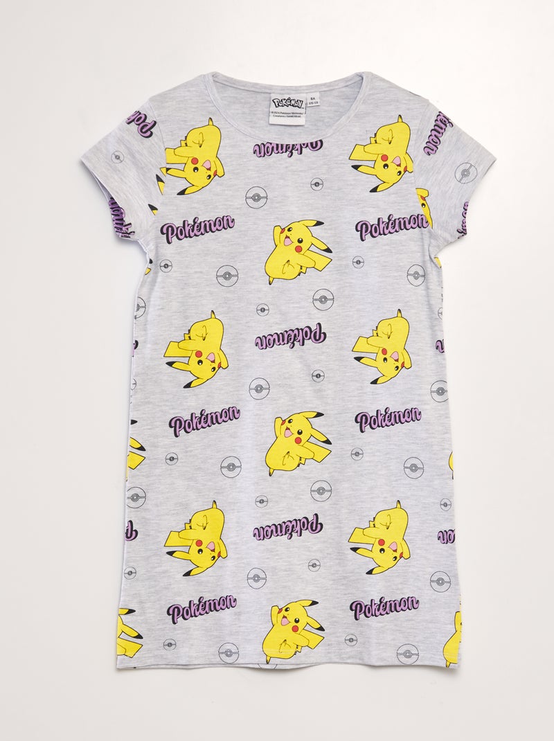 Chemise de nuit 'Pokémon' GRIS - Kiabi