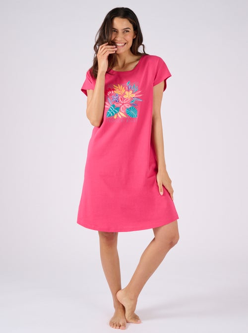 Chemise de nuit pur coton - Damart - Kiabi