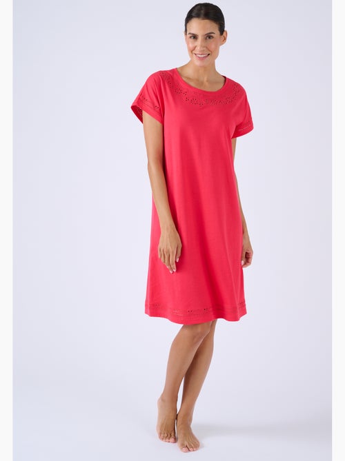 Chemise de nuit pur coton biologique - Damart - Kiabi