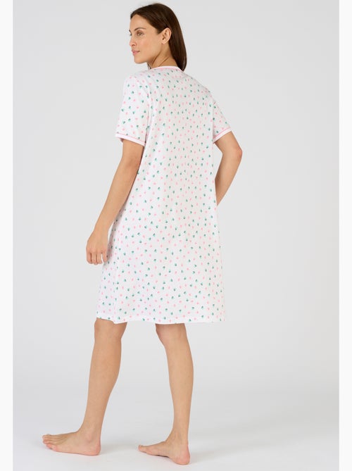 Chemise de nuit pur coton peigné - Damart - Kiabi