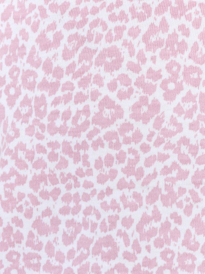 Chemise de nuit pur coton peigné, manches longues - Damart Violet - Kiabi