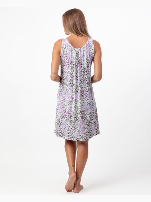 Chemise de nuit rose sans manches à imprimé animal pour femme ADMAS GARDEN - Kiabi Chemise de nuit rose sans manches à imprimé animal pour femme ADMAS GARDEN - Kiabi