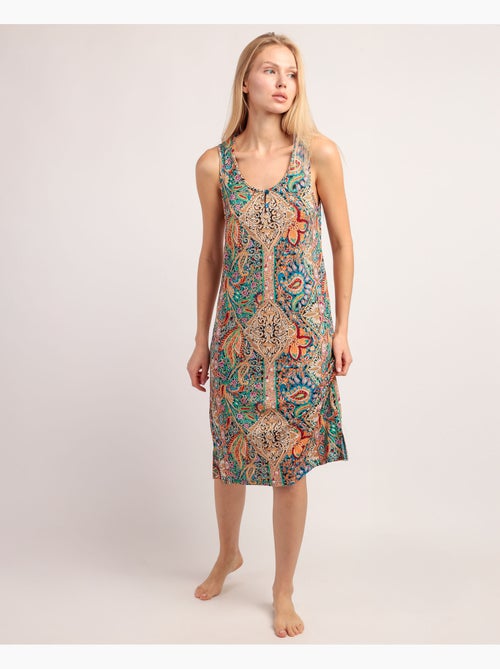 Chemise de nuit sans manches à bordure de jardin pour femme ADMAS GARDEN - Kiabi Chemise de nuit sans manches à bordure de jardin pour femme ADMAS GARDEN - Kiabi