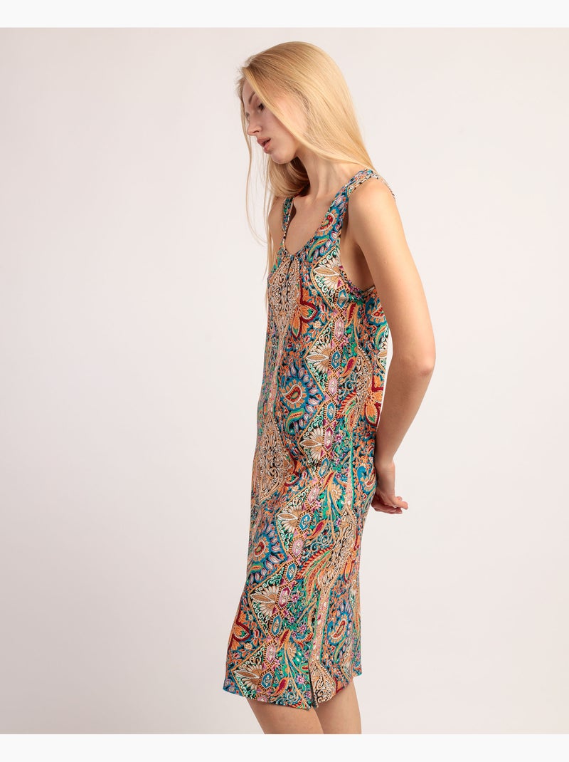 Chemise de nuit sans manches à bordure de jardin pour femme ADMAS GARDEN Multicolore - Kiabi