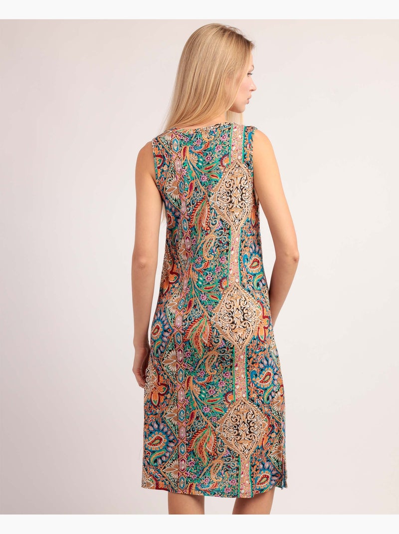 Chemise de nuit sans manches à bordure de jardin pour femme ADMAS GARDEN Multicolore - Kiabi
