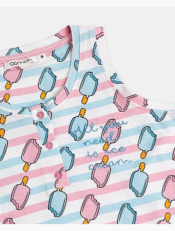 Chemise de nuit sans manches ADMAS Ice Cream pour filles