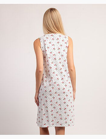 Chemise de nuit sans manches cerise pour femme ADMAS