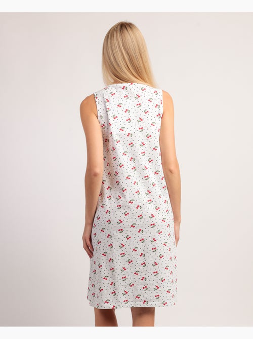 Chemise de nuit sans manches cerise pour femme ADMAS - Kiabi