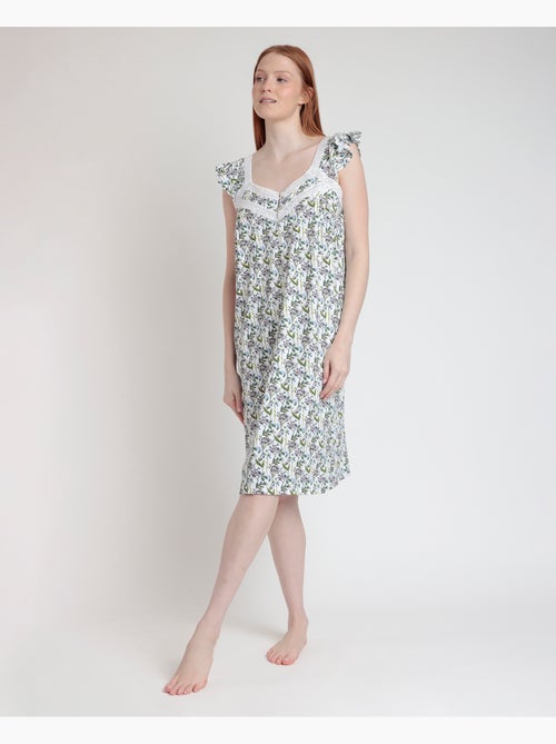 Chemise de nuit sans manches Dream Flowers pour femme ADMAS GARDEN - Kiabi