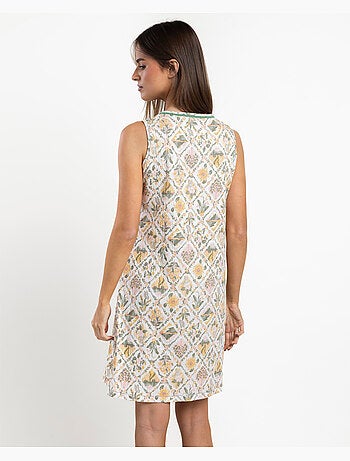 Chemise de nuit sans manches Garden Time pour femme ADMAS