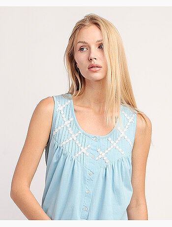 Chemise de nuit sans manches Grow Wild pour femme ADMAS