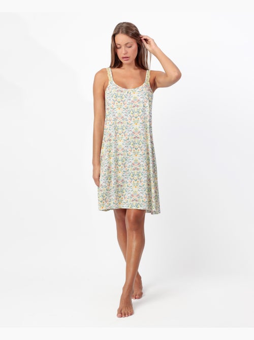 Chemise de nuit sans manches jaune ADMAS GARDEN pour femme - Kiabi