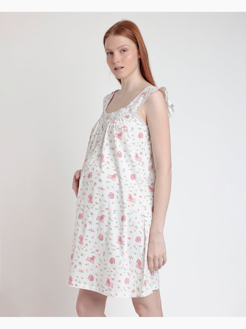 Chemise de nuit sans manches Lady Mum pour femme DISNEY Ecru - Kiabi