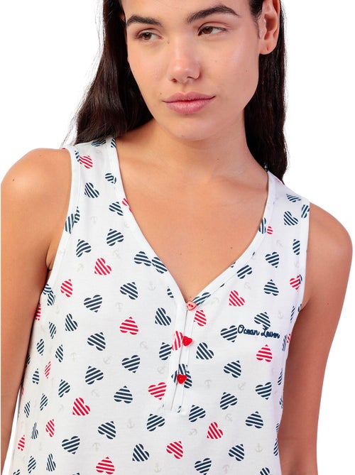Chemise de nuit sans manches Ocean Lover - Kiabi Chemise de nuit sans manches Ocean Lover - Kiabi