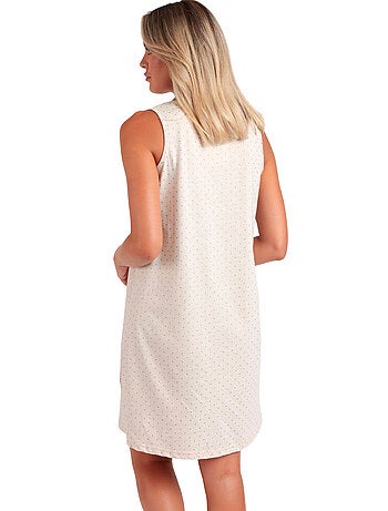 Chemise de nuit sans manches Organic Dots