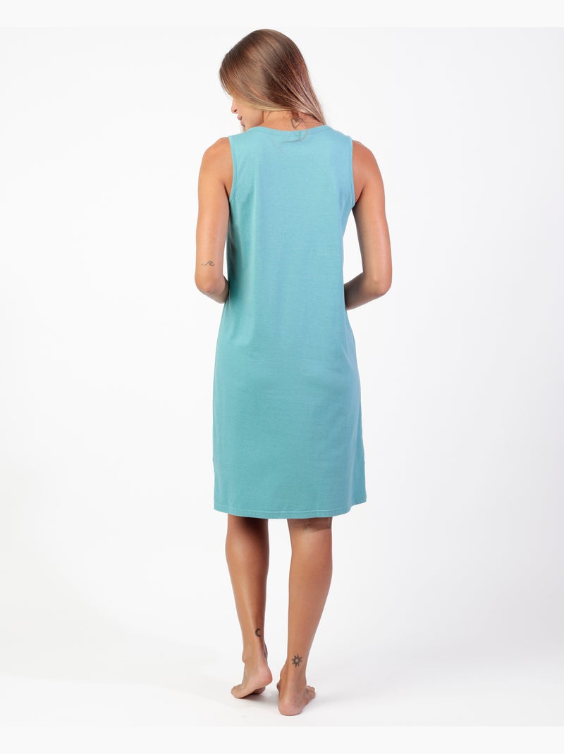 Chemise de nuit sans manches pour femme ADMAS GARDEN Mint Garden Bleu aqua - Kiabi