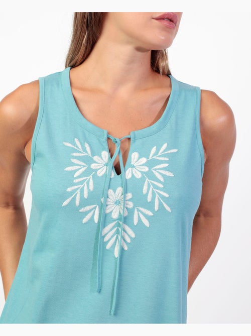 Chemise de nuit sans manches pour femme ADMAS GARDEN Mint Garden - Kiabi