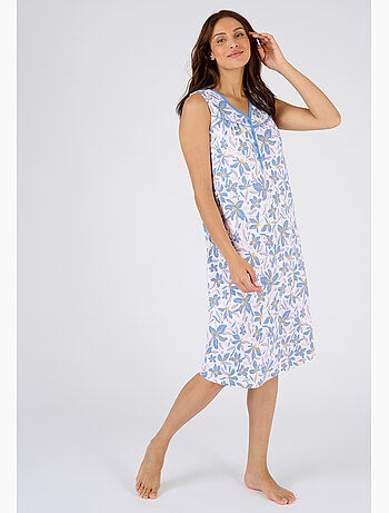 Chemise de nuit sans manches pur coton - Damart