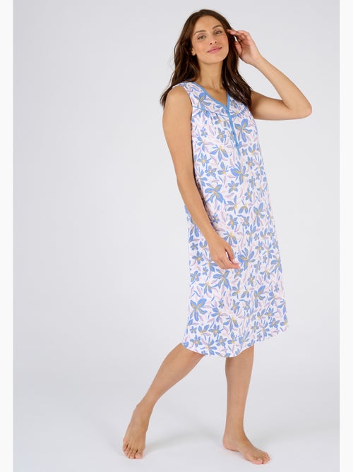 Chemise de nuit sans manches pur coton - Damart - Kiabi Chemise de nuit sans manches pur coton - Damart - Kiabi