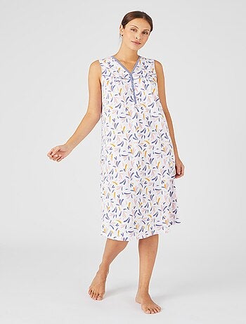 Chemise de nuit sans manches pur coton - Damart