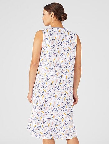 Chemise de nuit sans manches pur coton - Damart