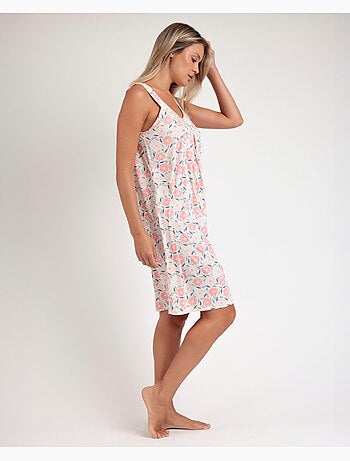 Chemise de nuit sans manches Rouse Peony pour femme d'ADMAS GARDEN