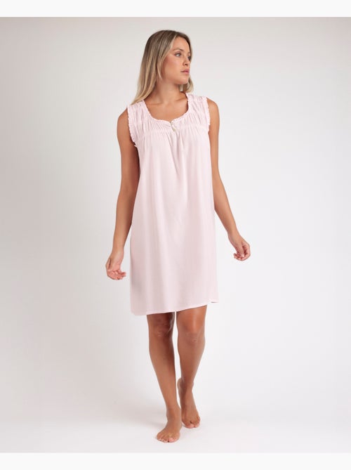 Chemise de nuit sans manches Spiga classique pour femme ADMAS CLASSIC - Kiabi Chemise de nuit sans manches Spiga classique pour femme ADMAS CLASSIC - Kiabi