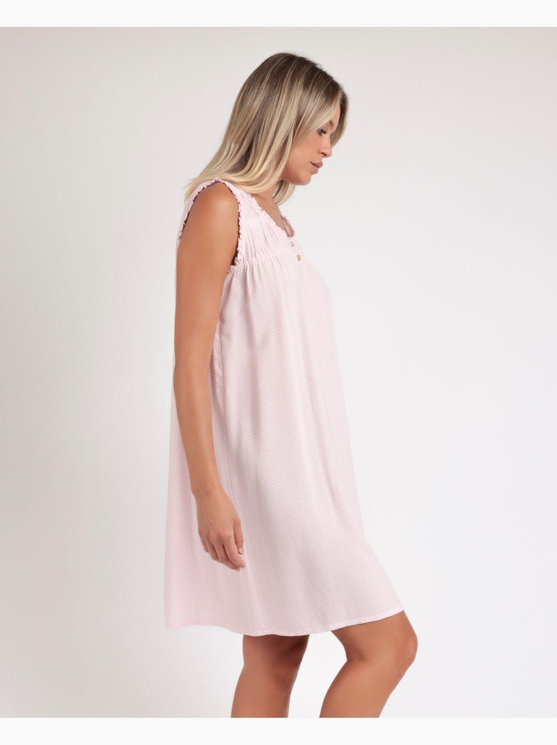 Chemise de nuit sans manches Spiga classique pour femme ADMAS CLASSIC Rose - Kiabi