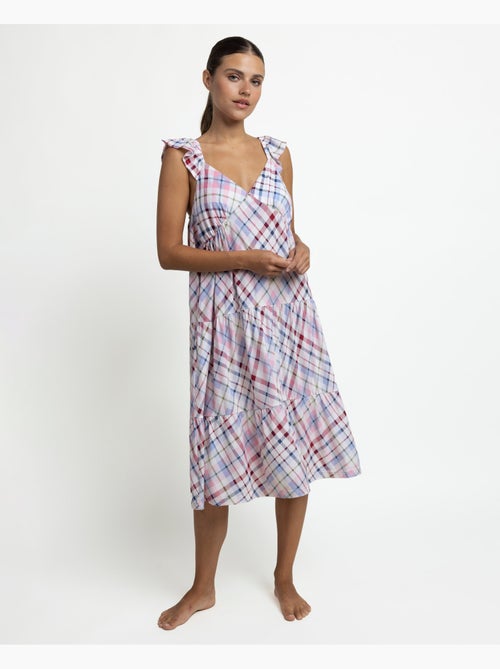 Chemise de nuit sans manches square garden pour femme admas garden - Kiabi