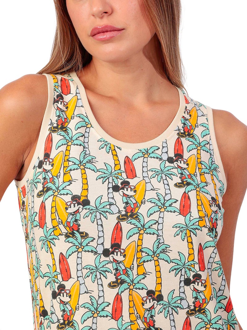 Chemise de nuit sans manches Surf Disney Ecru - Kiabi