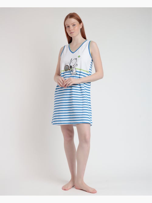 Chemise de nuit sans manches Tennis Club pour femmes PEANUTS - Kiabi Chemise de nuit sans manches Tennis Club pour femmes PEANUTS - Kiabi