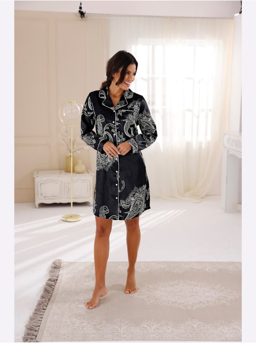Chemise De Nuit Satin - Taille Standard - Witt - Kiabi Chemise De Nuit Satin - Taille Standard - Witt - Kiabi