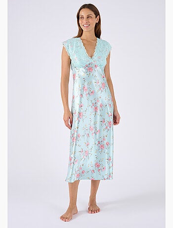 Chemise de nuit satin et dentelle - Damart
