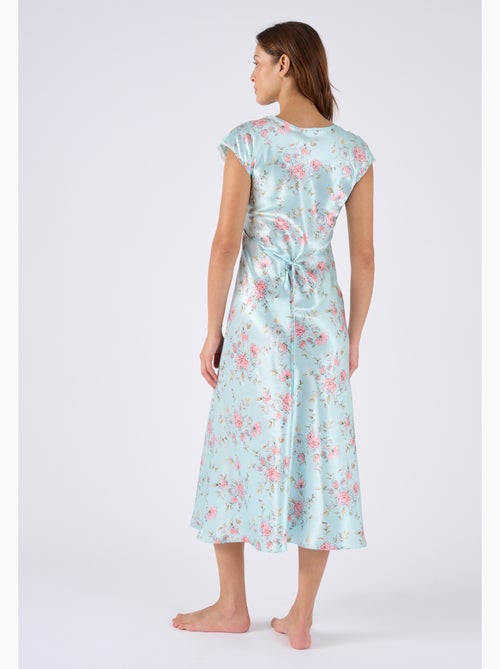 Chemise de nuit satin et dentelle - Damart - Kiabi