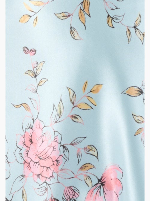 Chemise de nuit satin et dentelle - Damart - Kiabi