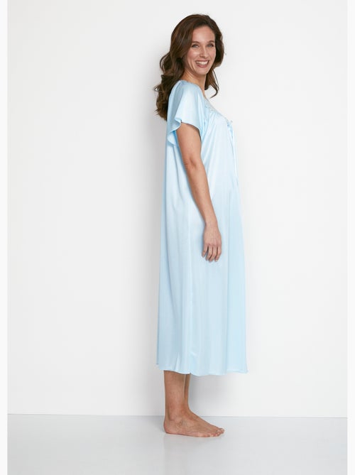 Chemise de nuit satinée longue antistatique dentelle - Afibel - Kiabi Chemise de nuit satinée longue antistatique dentelle - Afibel - Kiabi