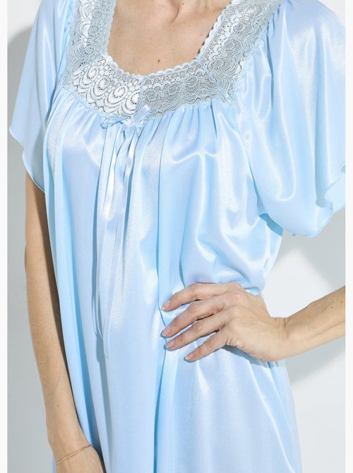 Chemise de nuit satinée longue antistatique dentelle - Afibel - Kiabi Chemise de nuit satinée longue antistatique dentelle - Afibel - Kiabi