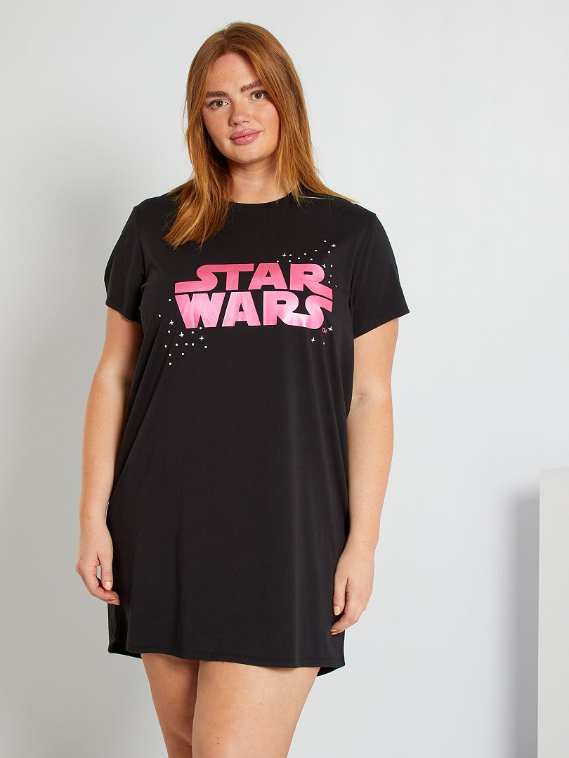 Chemise de nuit 'Star Wars' noir - Kiabi