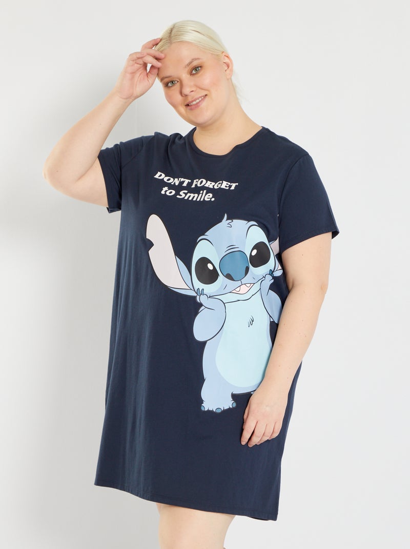 Chemise de nuit 'Stitch' Bleu marine Stitch - Kiabi