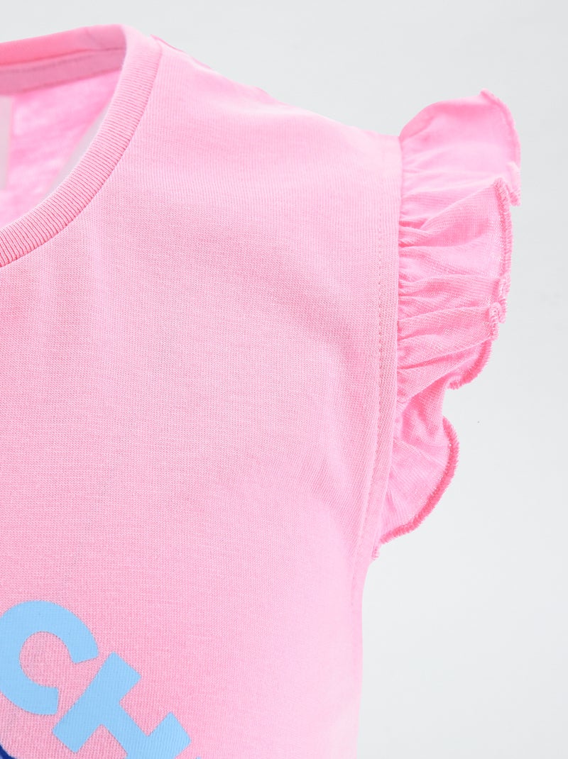 Chemise de nuit 'Stitch' Rose - Kiabi