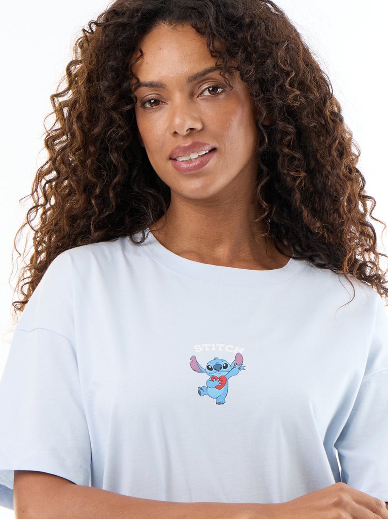 Chemise de nuit T-shirt 'Disney' 'Stitch' Bleu - Kiabi