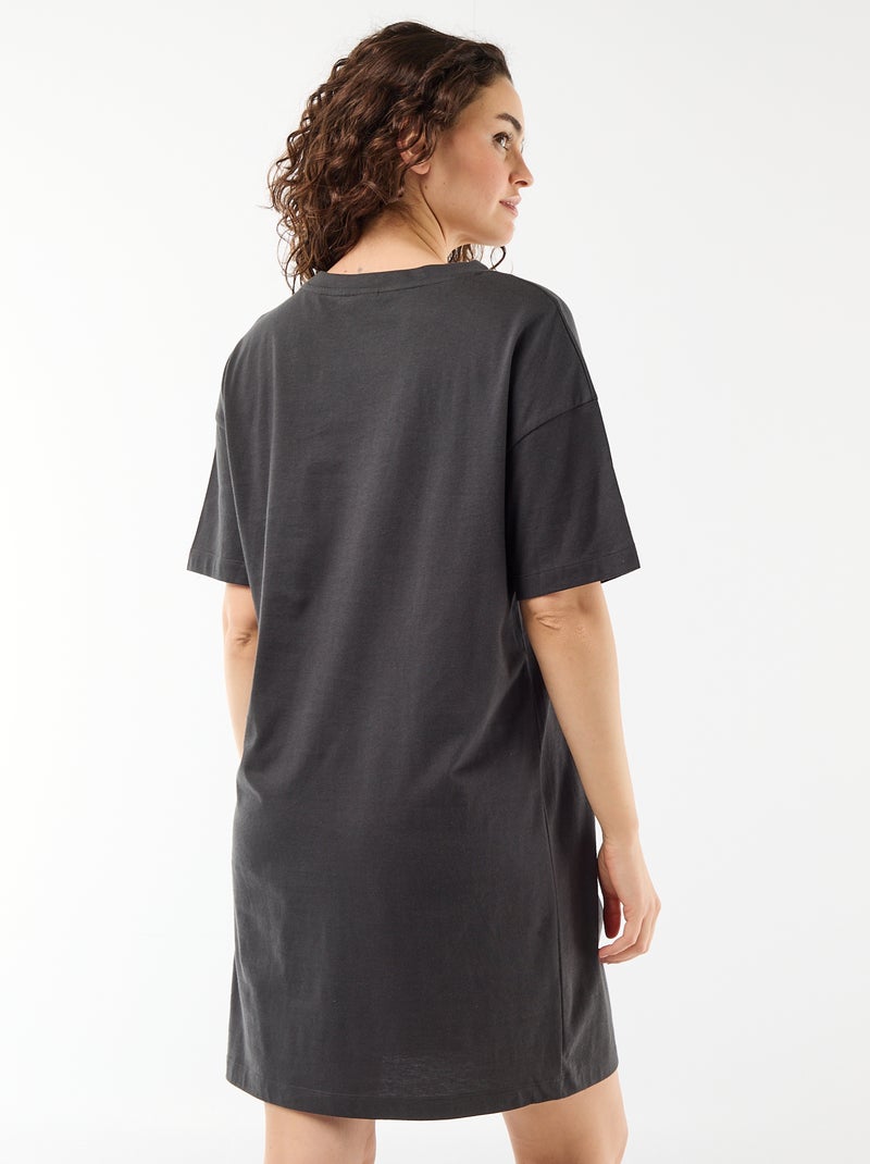 Chemise de nuit tee-shirt 'Hello Kitty' Noir - Kiabi