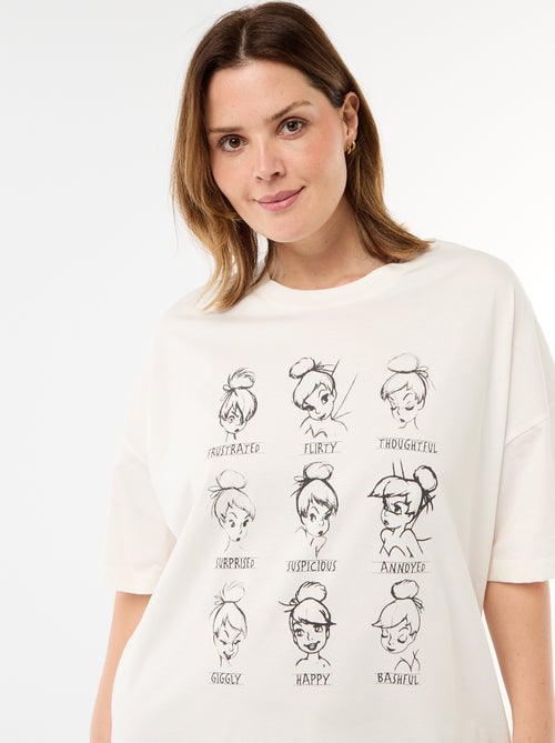 Chemise de nuit tee-shirt 'La Fée Clochette' - Kiabi